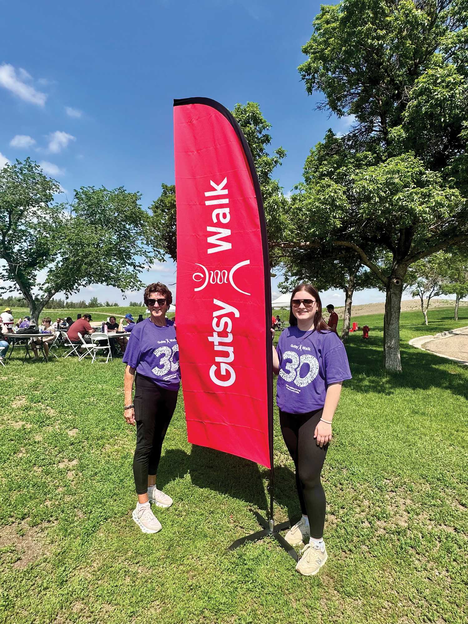 Nancy Apshkrum and Charlie Leslie at the Gusty Walk in Regina this year.